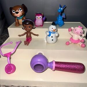 Disney Doc McStuffins PVC Figures Cake Toppers Lot | Chilly Lambie Findo Stuffy